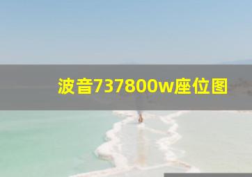 波音737800w座位图