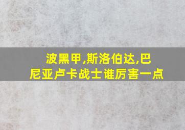 波黑甲,斯洛伯达,巴尼亚卢卡战士谁厉害一点