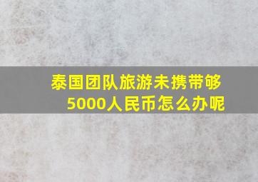 泰国团队旅游未携带够5000人民币怎么办呢