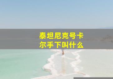 泰坦尼克号卡尔手下叫什么