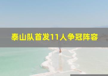 泰山队首发11人争冠阵容