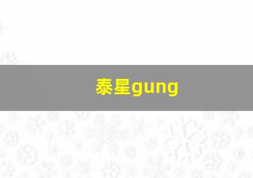 泰星gung