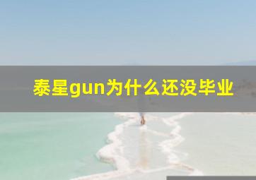 泰星gun为什么还没毕业