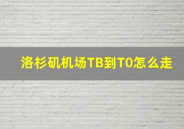 洛杉矶机场TB到T0怎么走