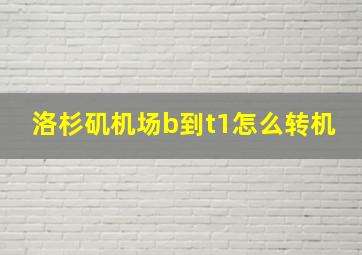 洛杉矶机场b到t1怎么转机