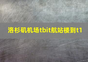 洛杉矶机场tbit航站楼到t1