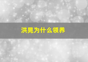 洪晃为什么领养