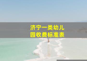 济宁一类幼儿园收费标准表