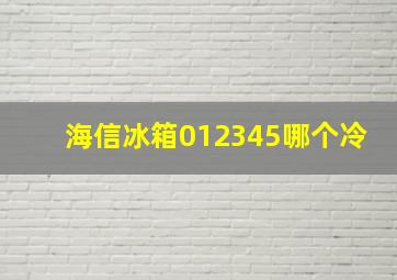 海信冰箱012345哪个冷