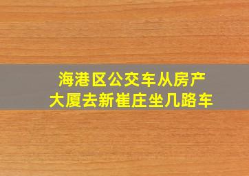 海港区公交车从房产大厦去新崔庄坐几路车