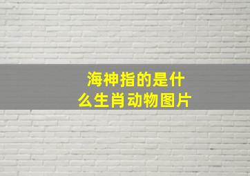 海神指的是什么生肖动物图片