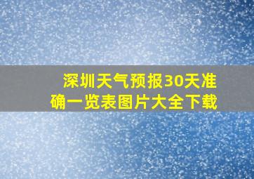 深圳天气预报30天准确一览表图片大全下载