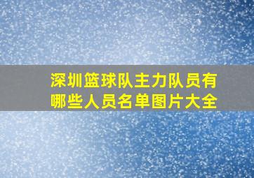 深圳篮球队主力队员有哪些人员名单图片大全