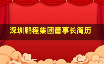 深圳鹏程集团董事长简历