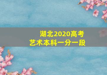 湖北2020高考艺术本科一分一段