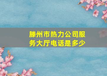 滕州市热力公司服务大厅电话是多少