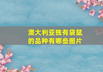 澳大利亚独有袋鼠的品种有哪些图片