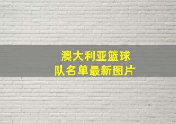 澳大利亚篮球队名单最新图片