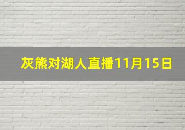 灰熊对湖人直播11月15日