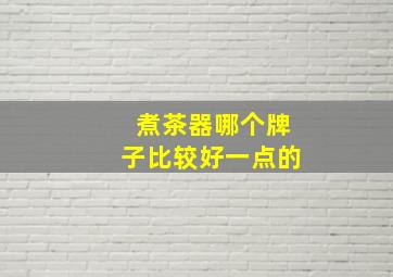 煮茶器哪个牌子比较好一点的