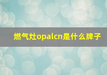 燃气灶opalcn是什么牌子