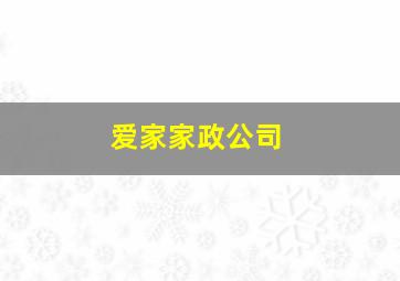 爱家家政公司