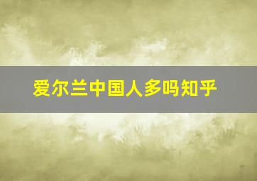 爱尔兰中国人多吗知乎