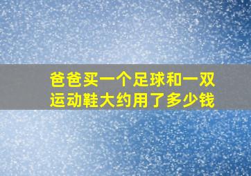 爸爸买一个足球和一双运动鞋大约用了多少钱