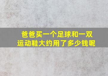 爸爸买一个足球和一双运动鞋大约用了多少钱呢