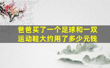 爸爸买了一个足球和一双运动鞋大约用了多少元钱