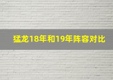 猛龙18年和19年阵容对比