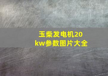 玉柴发电机20kw参数图片大全