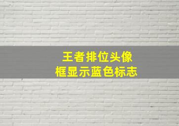 王者排位头像框显示蓝色标志