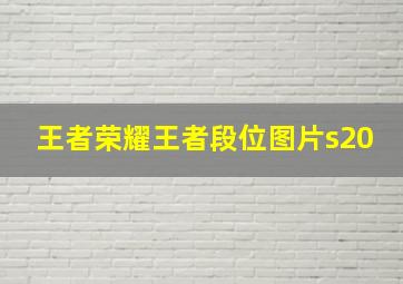 王者荣耀王者段位图片s20