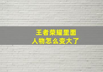 王者荣耀里面人物怎么变大了