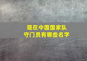 现在中国国家队守门员有哪些名字