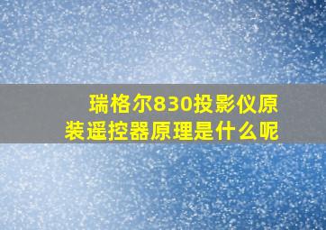 瑞格尔830投影仪原装遥控器原理是什么呢