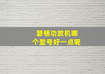 瑟顿功放机哪个型号好一点呢