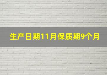 生产日期11月保质期9个月