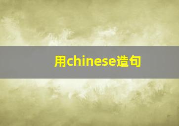 用chinese造句