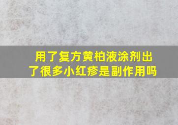 用了复方黄柏液涂剂出了很多小红疹是副作用吗