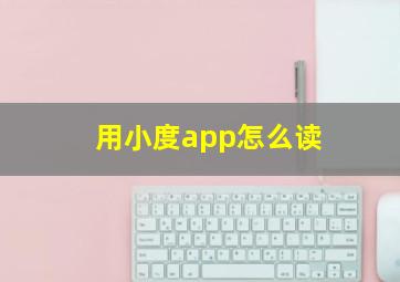 用小度app怎么读