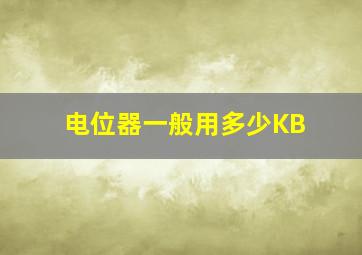 电位器一般用多少KB