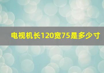 电视机长120宽75是多少寸