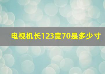 电视机长123宽70是多少寸