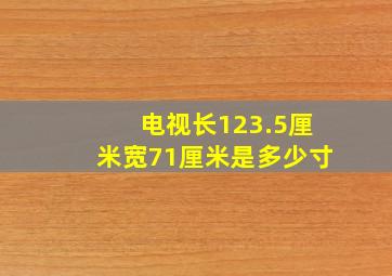 电视长123.5厘米宽71厘米是多少寸