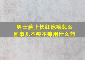 男士脸上长红疙瘩怎么回事儿不疼不痒用什么药