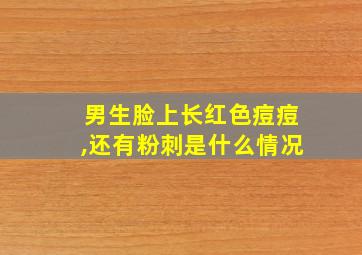 男生脸上长红色痘痘,还有粉刺是什么情况