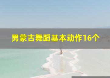 男蒙古舞蹈基本动作16个