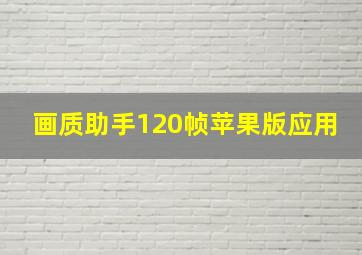 画质助手120帧苹果版应用